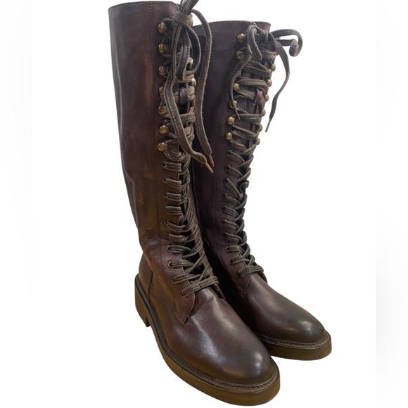 Vintage Foundry Co. Lace Up Sadelle Boots - Picture 1 of 8